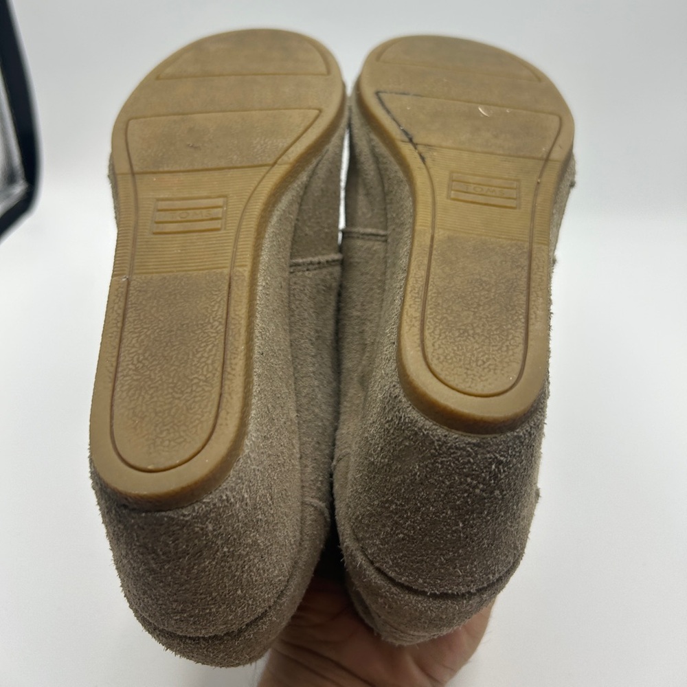 Toms Tan Suede Wedge Boots Women Size 7.5 - Picture 5 of 8